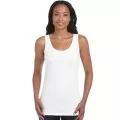 Gildan White Ladies tank top vest Gildan White Ladies tank top vest