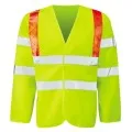 Hi Vis Long sleeved vest with red braces