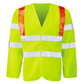 Hi Vis Long sleeved vest with red braces