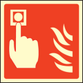 Fire alarm call point symbol sign Fire alarm call point symbol sign