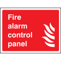 Fire alarm control panel sign