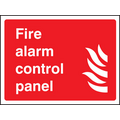 Fire alarm control panel sign