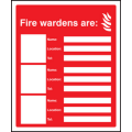 Fire wardens are sign