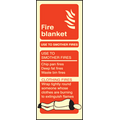 Fire blanket identification sign