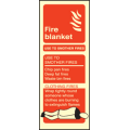 Fire blanket identification sign