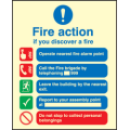 Fire action manual dial without lift sign
