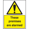 These premises are alarmed sign