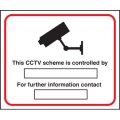 CCTV preventing & detecting crime sign