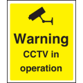 Warning CCTV in operation sign Warning CCTV in operation sign