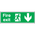 Fire exit down sign