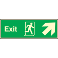 Exit arrow up and right sign