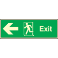 Exit left sign