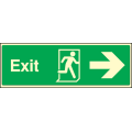 Exit right sign