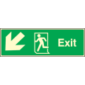 Exit down and left sign Exit down and left sign