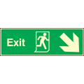 Exit down and right sign