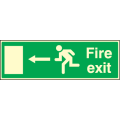 Fire exit left sign