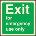 Exit emergency use sign Exit emergency use sign