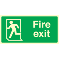 Final fire exit left sign