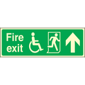 Disabled fire exit sign