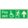 Disabled fire exit sign