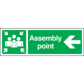 Assembly point left sign