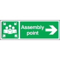 Assembly point right sign Assembly point right sign