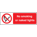 No smoking or naked lights sign