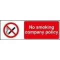 No smoking company policy sign