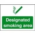 Designated smoking area sign