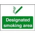 Designated smoking area sign