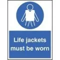 Life jackets must be worn sign