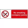 No smoking company policy sign
