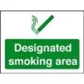 Designated smoking area sign Designated smoking area sign