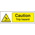 Caution trip hazard sign