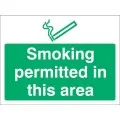 Smoking permitted in this area sign