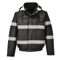 Black Hi Vis Bomber Jacket S434