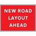 New road layout ahead sign New road layout ahead sign