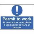 Permit to work sign