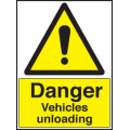 Vehicles unloading sign