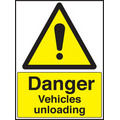 Vehicles unloading sign