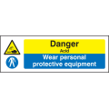 Danger acid wear PPE sign