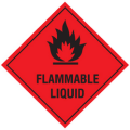 Flammable liquid sign