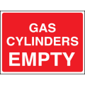 Gas cylinder empty sign
