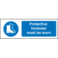 Protective footwear must be worn sign Protective footwear must be worn sign