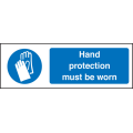 Hand protection must be worn sign