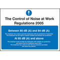 Noise at work regulations sign