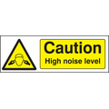 Caution high noise level sign