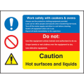 Work with cookers & ovens sign