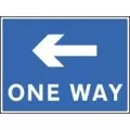 One way left sign