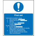 First aid/accident/illness sign